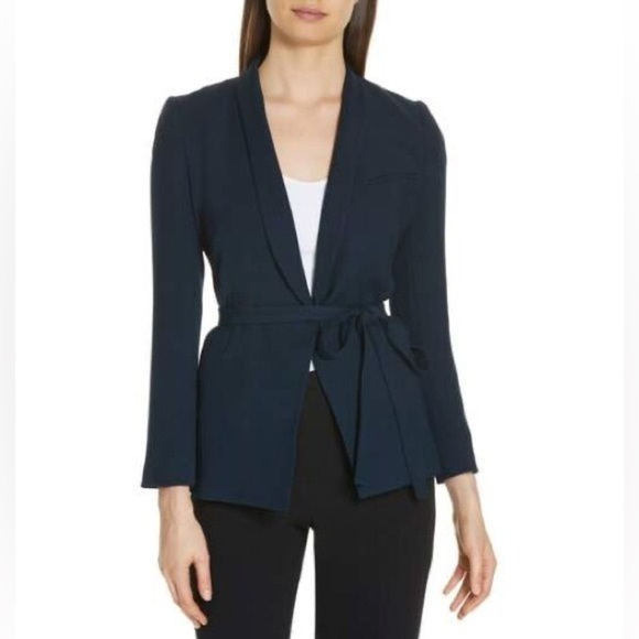 BA&SH Padova Belted Jacket Blazer Navy US size 4 - Picture 1 of 11